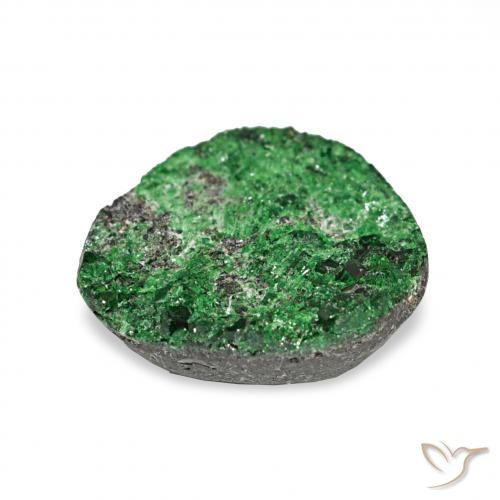 5.47캐럿 천연 녹색 우바로바이트 가넷 드루시, 팬시한, 불투명체