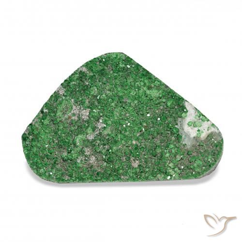 19.53ct Deep Earthy Green 우바로바이트 가넷 드루시, 팬시한, 불투명체