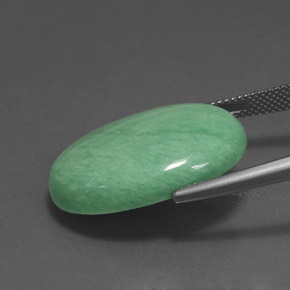 18.47캐럿 천연 그린 바리사이트, 타원형 컷, 불투명체