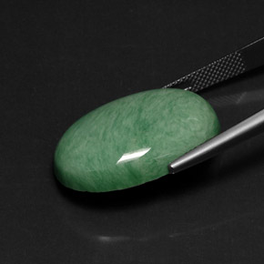 21.14캐럿 천연 민트 그린 바리사이트, 타원형 컷, 18.1×15 mm, 불투명체