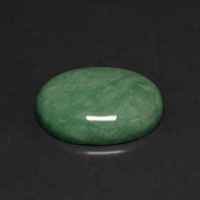 21.76캐럿 천연 그린 바리사이트, 타원형 컷, 24.9×18 mm, 불투명체