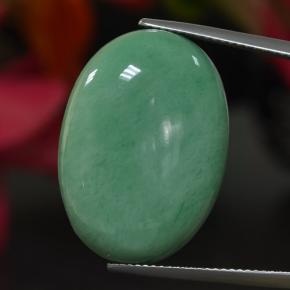21.61캐럿 천연 그린 바리사이트, 타원형 컷, 24.9×18 mm, 불투명체
