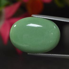 21.86캐럿 천연 민트 그린 바리사이트, 타원형 컷, 25×18 mm, 불투명체