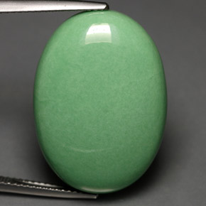 19.28캐럿 천연 민트 그린 바리사이트, 타원형 컷, 24.9×17.9 mm, 불투명체