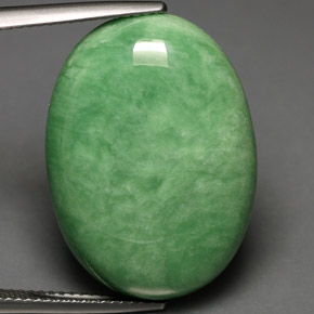 19.28캐럿 천연 그린 바리사이트, 타원형 컷, 24.9×18 mm, 불투명체