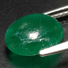 2.87캐럿 천연 그린 버다이트, 투명한, 10.1×8.1 mm, 투명/반투명