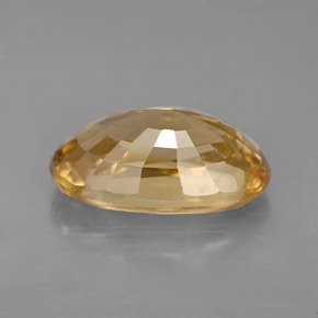 6.99캐럿 천연 골든 지르콘, 타원형 컷, 13.5×8.1 mm, VS