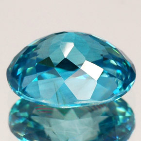 2.49캐럿 천연 블루 지르콘, 타원형 컷, 8.4×6.3 mm, VVS-VS