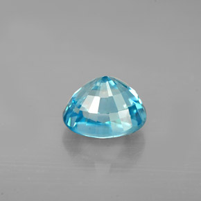 2.66캐럿 천연 블루 지르콘, 타원형 컷, 7.7×6.2 mm, VVS-VS