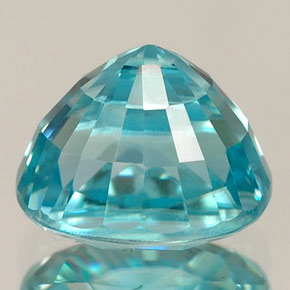 3.57캐럿 천연 블루 지르콘, 타원형 컷, 8.2×6.4 mm, VVS