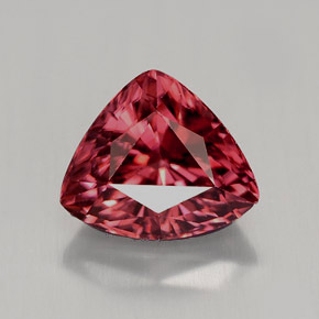 3.19캐럿 천연 로즈 지르콘, 트릴리언, 9×7.7 mm, VVS-VS