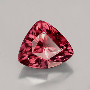 3.19캐럿 천연 로즈 지르콘, 트릴리언, 9×7.7 mm, VVS-VS