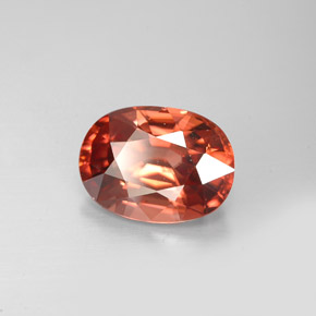 3.05캐럿 천연 오렌지 지르콘, 타원형 컷, 9.5×7 mm, VVS-VS