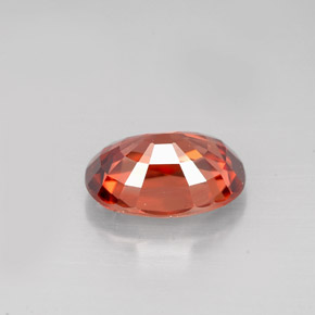 3.05캐럿 천연 오렌지 지르콘, 타원형 컷, 9.5×7 mm, VVS-VS