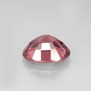 3.42캐럿 천연 로즈 지르콘, 타원형 컷, 9.3×7.8 mm, VVS