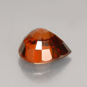 3.65캐럿 천연 오렌지 지르콘, 배 모양, 9.2×8.3 mm, VVS