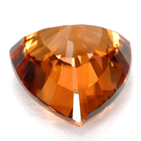 3.57캐럿 천연 골든 오렌지 지르콘, 트릴리언, 9.1×8.5 mm, VVS-VS