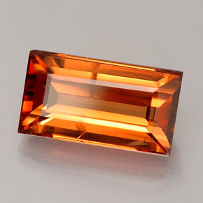4.12캐럿 천연 오렌지 지르콘, 바게트, 11.1×6.1 mm, VS