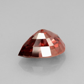 4.20캐럿 천연 로즈 지르콘, 배 모양, 10.4×7.8 mm, VVS