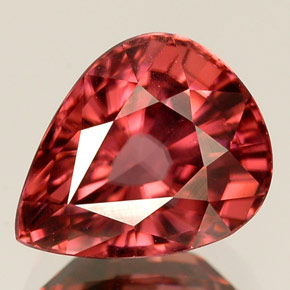 4.25캐럿 천연 로즈 지르콘, 배 모양, 9.7×7.8 mm, VVS