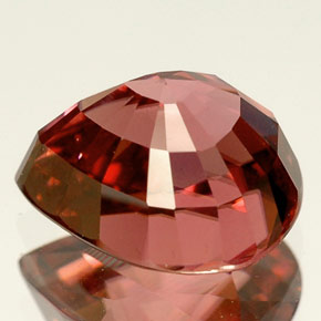 4.25캐럿 천연 로즈 지르콘, 배 모양, 9.7×7.8 mm, VVS