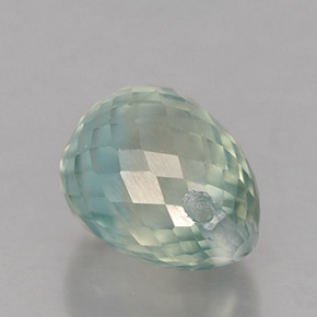 1.82캐럿 천연 푸르스름한 그린 지르콘, 브리올레트, 6.5×5 mm, VS