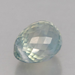 1.82캐럿 천연 푸르스름한 그린 지르콘, 브리올레트, 6.5×5 mm, VS