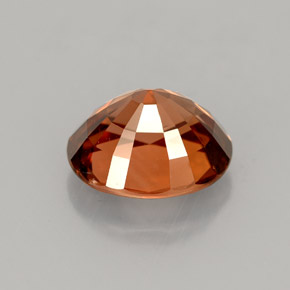 4.07캐럿 천연 오렌지 지르콘, 타원형 컷, 9.4×8.2 mm, VVS
