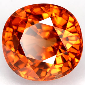 4.64캐럿 천연 오렌지 지르콘, 타원형 컷, 8.9×8.4 mm, VVS