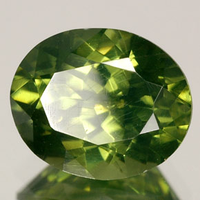 3.64캐럿 천연 그린 지르콘, 타원형 컷, 10×8.2 mm, VS