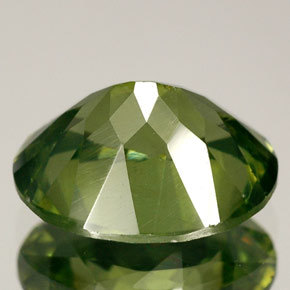 3.64캐럿 천연 그린 지르콘, 타원형 컷, 10×8.2 mm, VS