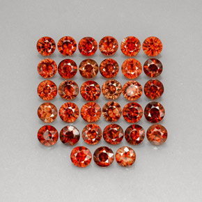 캐럿 천연 오렌지 지르콘 보석, 라운드 컷, 4.05 mm, VVS-VS