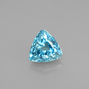 1.61캐럿 천연 블루 지르콘, 트릴리언, 6.6×6.4 mm, VVS-VS