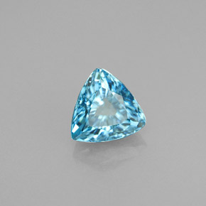 1.61캐럿 천연 블루 지르콘, 트릴리언, 6.6×6.4 mm, VVS-VS