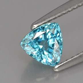 1.20캐럿 천연 블루 지르콘, 트릴리언, 5.7×5.6 mm, VVS-VS