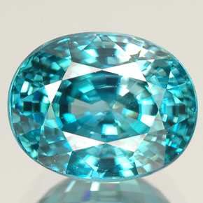 5.80캐럿 천연 스트롱 블루 지르콘, 타원형 컷, 9.8×7.8 mm, VVS-VS