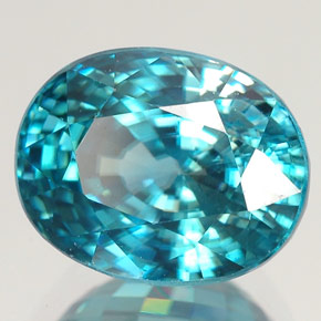 5.80캐럿 천연 스트롱 블루 지르콘, 타원형 컷, 9.8×7.8 mm, VVS-VS