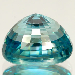 5.80캐럿 천연 스트롱 블루 지르콘, 타원형 컷, 9.8×7.8 mm, VVS-VS