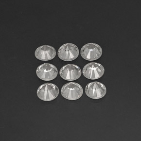 캐럿 천연 화이트 지르콘 보석, 라운드 컷, 5.08 mm, VVS
