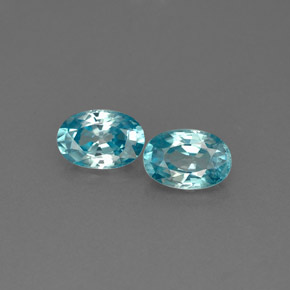 캐럿 천연 블루 지르콘 보석, 타원형 컷, 6.1×4.1 mm, VVS