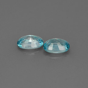 캐럿 천연 블루 지르콘 보석, 타원형 컷, 6.1×4.1 mm, VVS