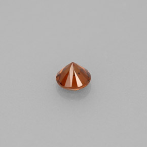 0.45캐럿 천연 오렌지 지르콘, 라운드 컷, 4.23 mm, VVS