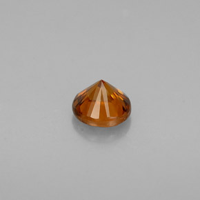 0.60캐럿 천연 오렌지 지르콘, 라운드 컷, 4.61 mm, VVS