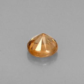 0.63캐럿 천연 오렌지 지르콘, 라운드 컷, 4.62 mm, VVS-VS