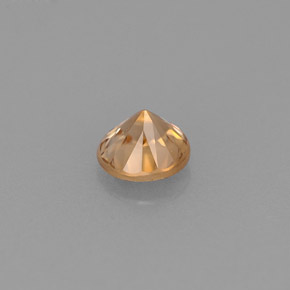 0.61캐럿 천연 오렌지 지르콘, 라운드 컷, 4.65 mm, VVS-VS