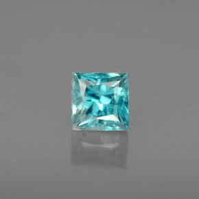 0.65캐럿 천연 블루 지르콘, 스퀘어, 4.1×4.1 mm, VS