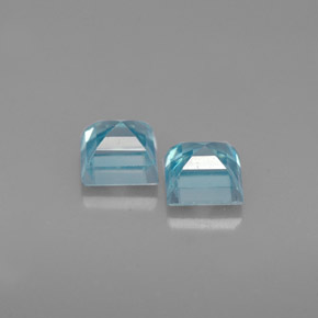 캐럿 천연 블루 지르콘 보석, 스퀘어, 4.4×4.3 mm, VS