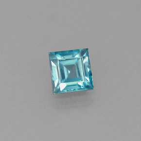 1.26캐럿 천연 블루 지르콘, 스퀘어, 5×4.9 mm, VS
