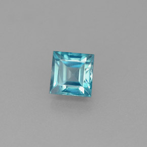 1.26캐럿 천연 블루 지르콘, 스퀘어, 5×4.9 mm, VS