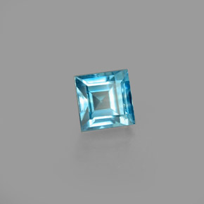 1.02캐럿 천연 블루 지르콘, 스퀘어, 4.6×4.6 mm, VS